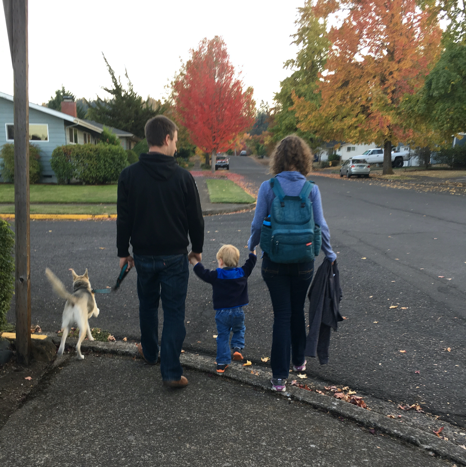 Jillian and family on a walk